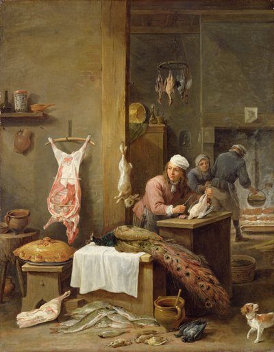 In the Kitchen, 1669 by David Teniers the Younger